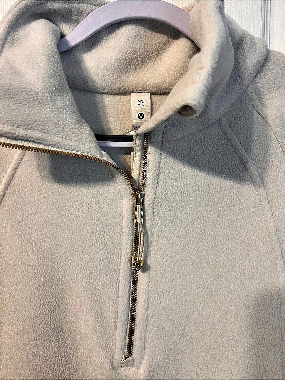 lululemon Scuba Oversized Fleece Funnel-Neck Half-Zip Gray Medium - Picture 3 of 4